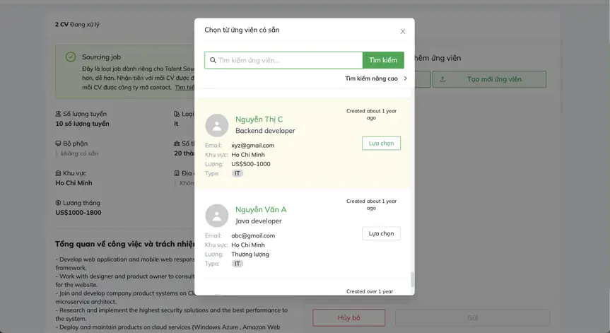 Hướng dẫn giới thiệu ứng viên nhận tiền thưởng trên Aniday-005
