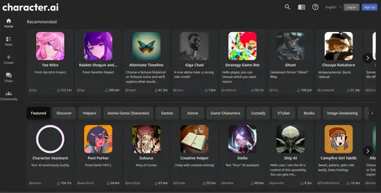 Character.AI - AI live chat application-001