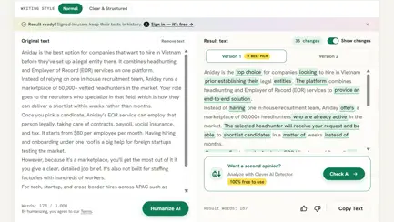 Clever AI Humanizer là gì? Công cụ viết lại văn bản AI tự nhiên-004
