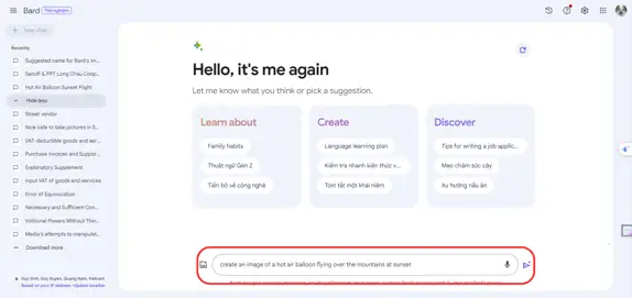 Cách tạo hình ảnh theo yêu cầu bằng tính năng mới của Bard-001