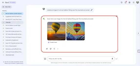 Cách tạo hình ảnh theo yêu cầu bằng tính năng mới của Bard-002