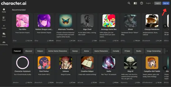 Character.AI - AI live chat application-002