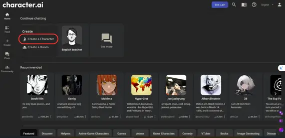 Character.AI - AI live chat application-014