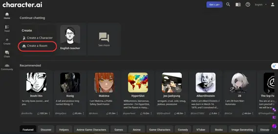 Character.AI - AI live chat application-020