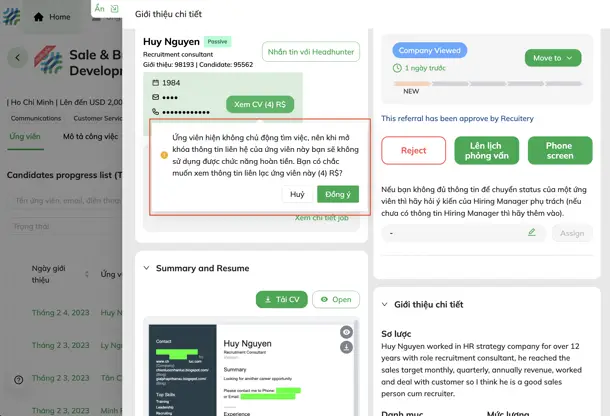 Khám phá kho CV khổng lồ với tính năng Job Sourcing tại Aniday-003