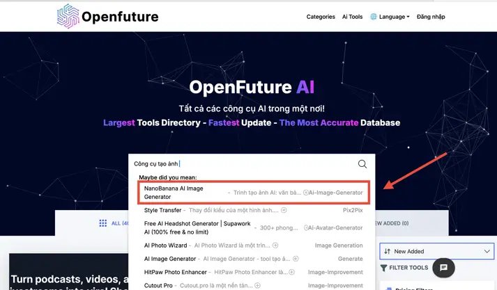 Open Future AI là gì? Kho thư viện AI giúp tìm công cụ phù hợp nhanh chóng-002